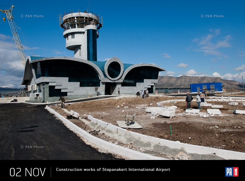 Строительные работы международного аэропорта Степанакерта
