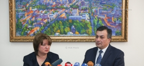 Press conference by Minister of Culture of Armenia Armen Amiryan and Director of the Armenian State Philharmonic Orchestra Ruzanna Sirunyan