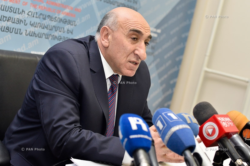 Year-end press conference Minister of Territorial Administration and Development Davit Lokyan