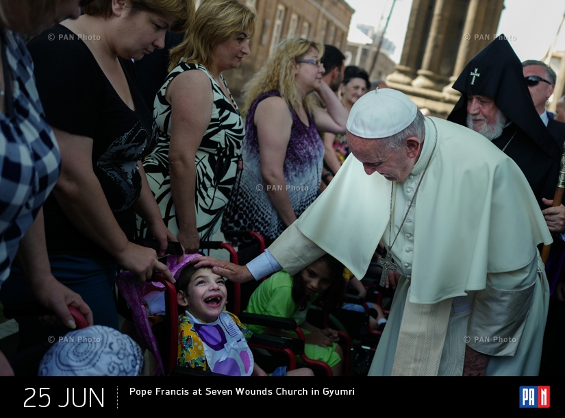 Pope Francis at Seven Wounds Church in Gyumri