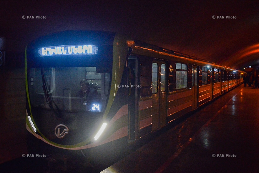 Yerevan Metro launches newly-renovated trains with two subway cars