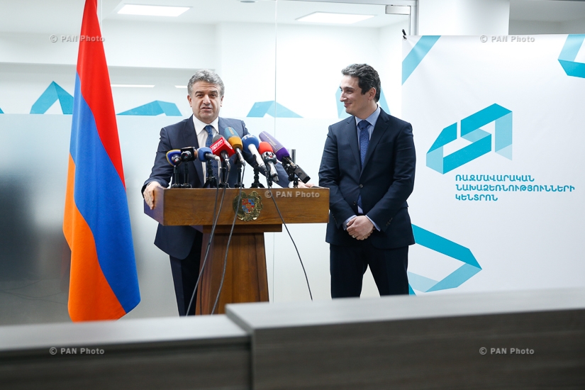 Government Center for Strategic Initiatives opens officially, attended by Prime Minister Karen Karapetyan