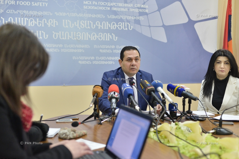 Press conference by Vahe Danielyan, head of the food manufacturing control department at the Agriculture Ministry's Food Safety State Service