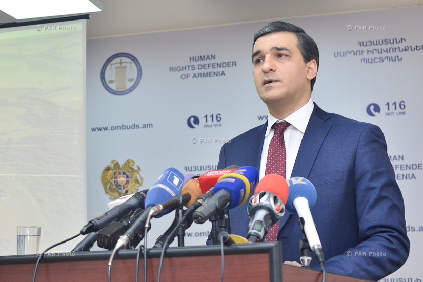 Press conference by Human Rights Defender of Armenia Arman Tatoyan