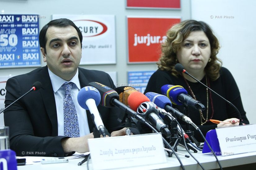 Press conference of Deputy Minister of Energy and Natural Resources of Armenia Hayk Harutyunyan and Director of Renewable Resources and Energy Efficiency Fund of Armenia Tamara Babayan