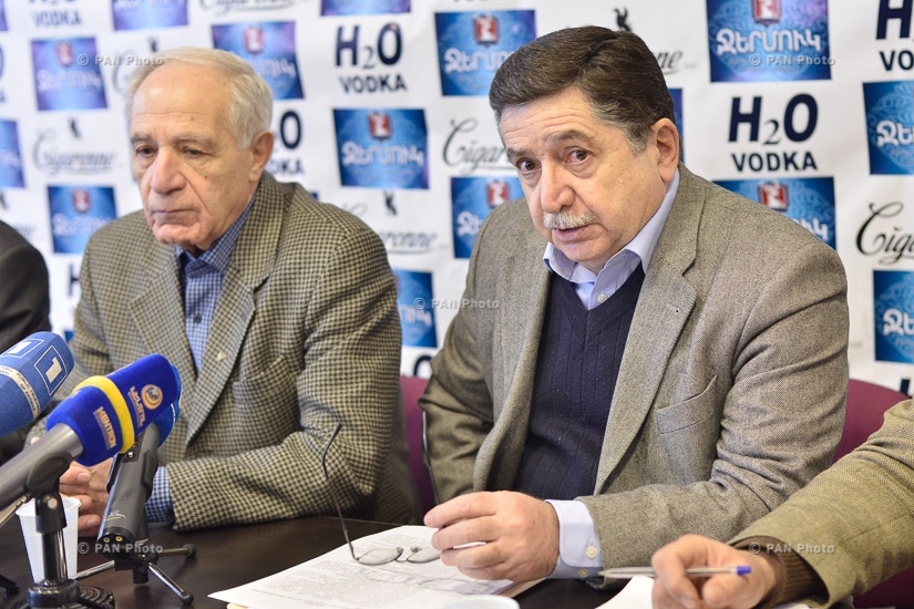 Press conference of the head of Architects' Union Mkrtich Minasyan and board member Sashur Kalashyan