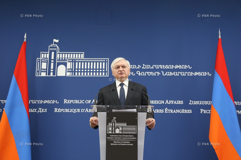 Пресс-конференция министра иностранных дел Армении Эдварда Налбандяна