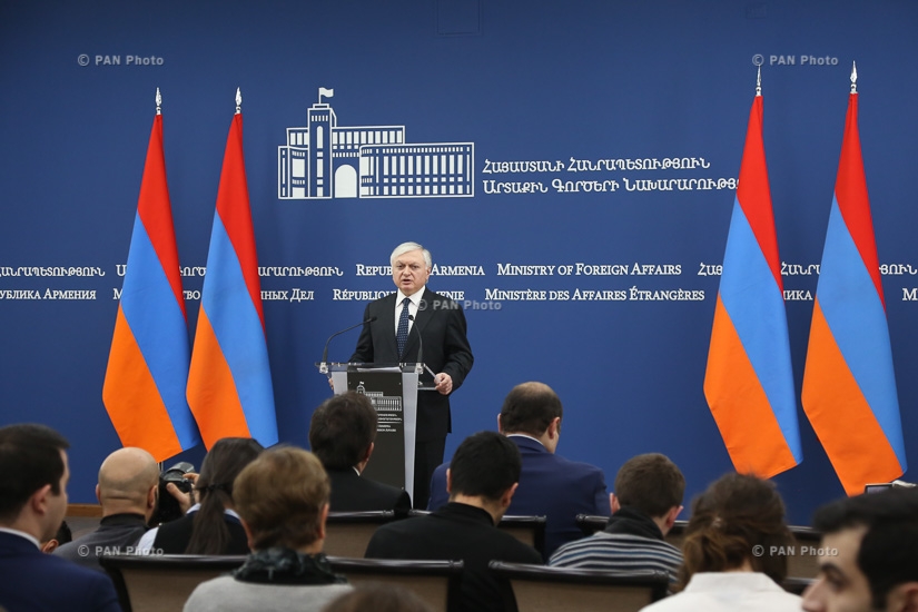Пресс-конференция министра иностранных дел Армении Эдварда Налбандяна