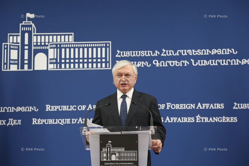 Пресс-конференция министра иностранных дел Армении Эдварда Налбандяна