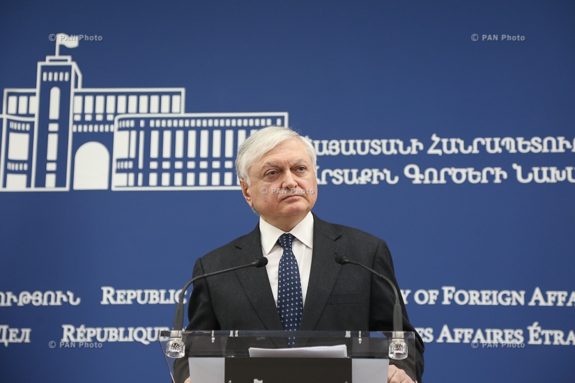 Пресс-конференция министра иностранных дел Армении Эдварда Налбандяна