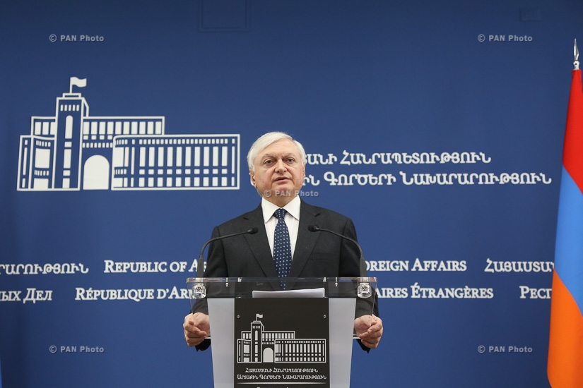 Пресс-конференция министра иностранных дел Армении Эдварда Налбандяна