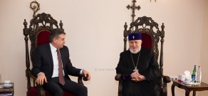 Католикос Всех Армян Гарегин II принял премьер-министра Армении Карена Карапетяна