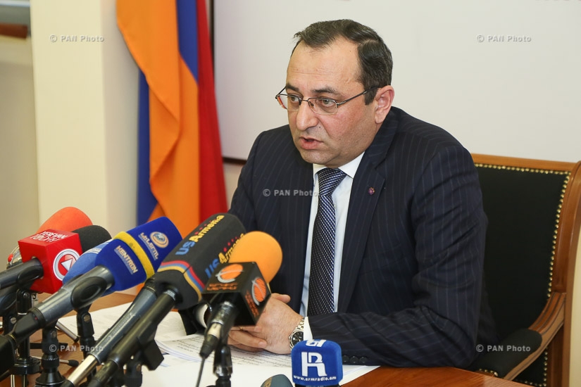 Пресс-конференция министра экономики Армении Арцвика Минасяна