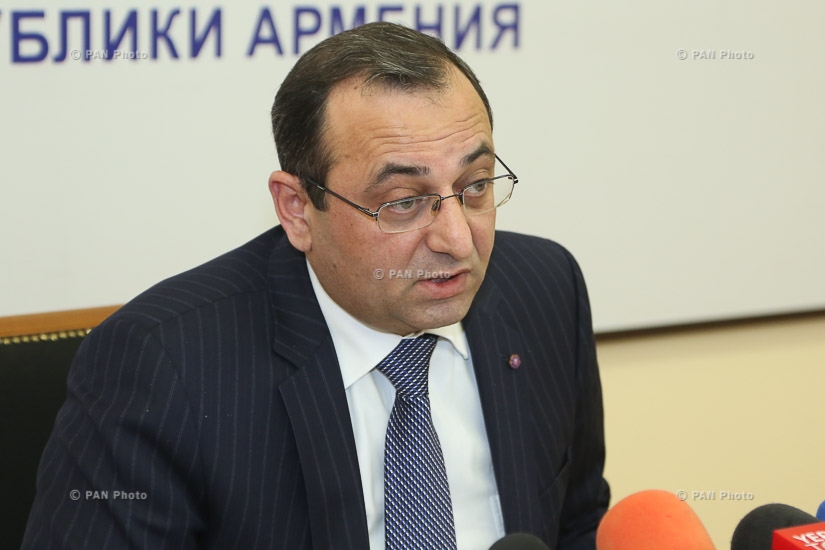 Пресс-конференция министра экономики Армении Арцвика Минасяна