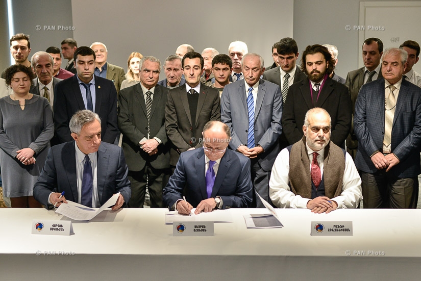 Signing of agreement on formation of Ohanyan-Raffi-Oskanyan Alliance 