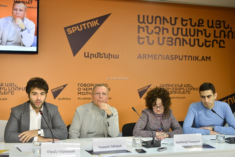 Press conference of conductor Sergey Smbatyan, composer Vardan Adzhemyan and Head of Contemporary Art Department of RA Ministry of Culture Armenuhi Ghazaryan