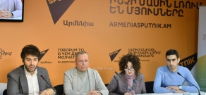 Пресс-конференция дирижера Сергея Смбатяна, композитора Вардан Аджемян и руководителя департамента современного искусства Министерства культуры Армении Арменуи Казарян