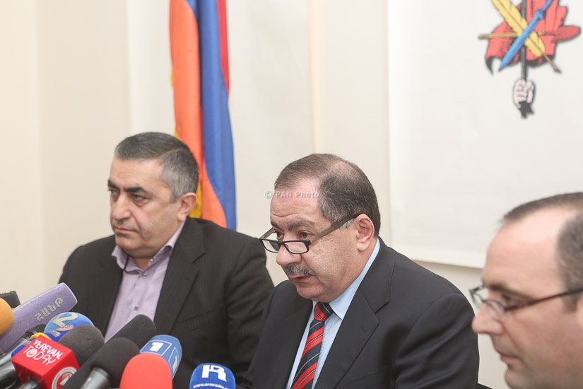 Press conference by ARF Bureau representative Armen Rustamyan and ARF Supreme Body member Aghvan Vardanyan