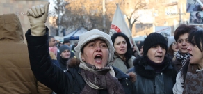 Protest march in support of Artur Sargsyan who supplied food to the members of 'Sasna Tsrer' group 
