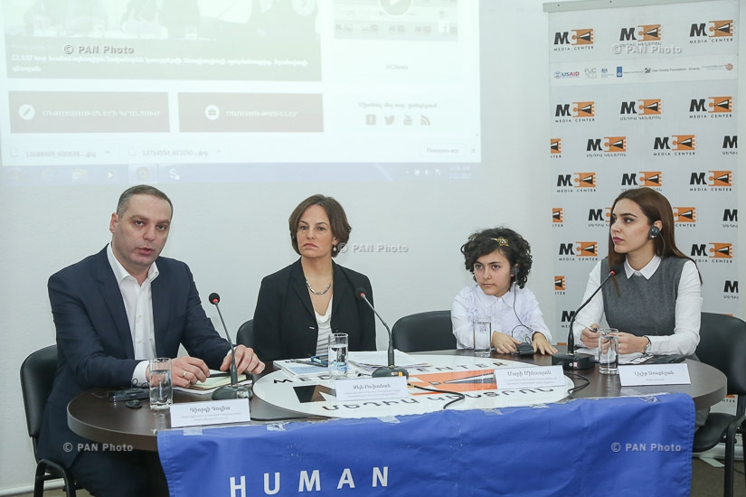 2016 report on children's rights violations in Armenian orphanages and other residential  institutions by Human Rights Watch presented in Yerevan