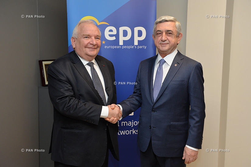 Armenian President Serzh Sargsyan met with the President of the EPP Joseph Daul in Brussels