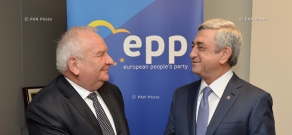 Президент Армении Серж Саргсян встретился с Председателем ЕНП Жозефом Долом в Брюсселе