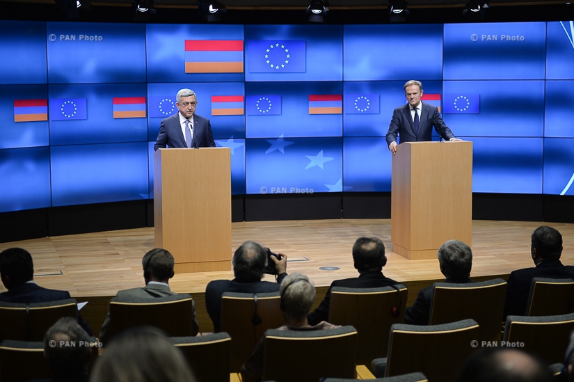 Armenian President Serzh Sargsyan met with the President of the European Council Donald Tusk in Brussels