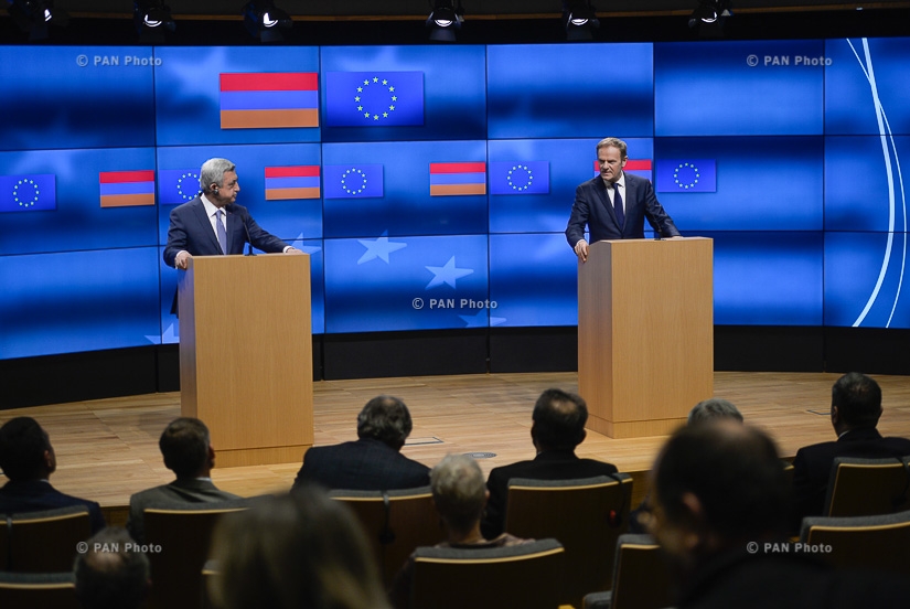 Armenian President Serzh Sargsyan met with the President of the European Council Donald Tusk in Brussels