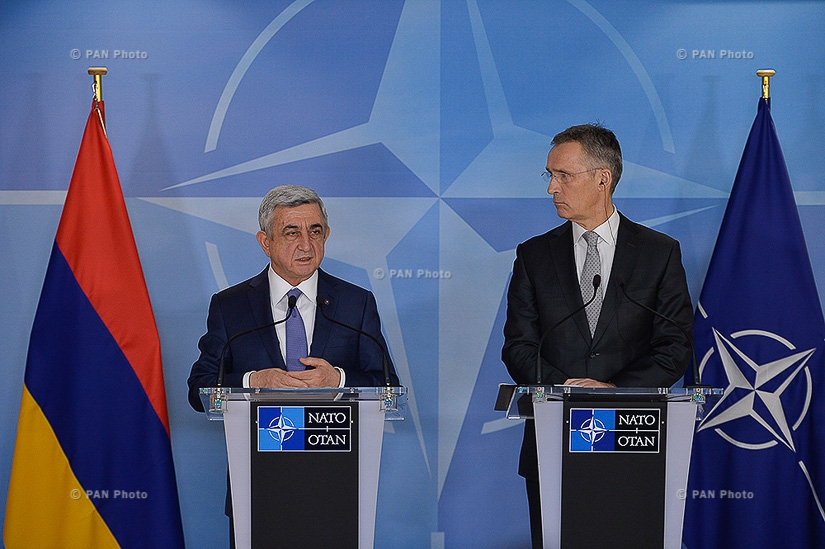 Armenian President Serzh Sargsyan met with the NATO Secretary General Jens Stoltenberg in Brussels