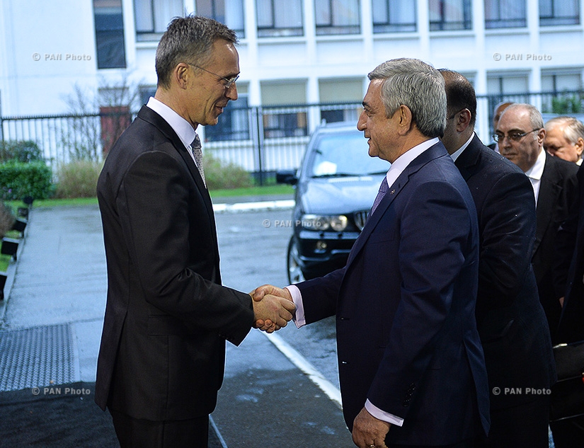 Armenian President Serzh Sargsyan met with the NATO Secretary General Jens Stoltenberg in Brussels