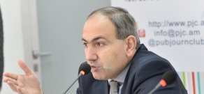 Press conference of MP, 'Civil Agreement' party member and YELQ (Exit) Alliance candidate Nikol Pashinyan 