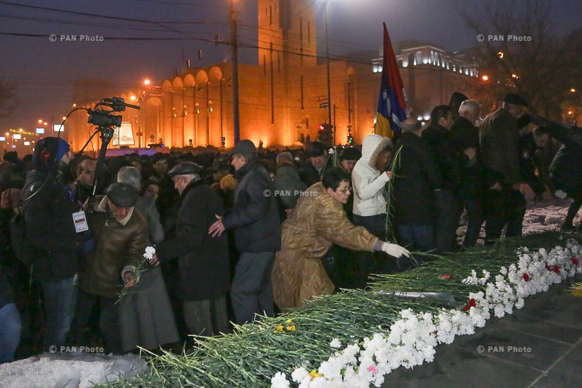 Protest march of Armenian National Congress (ANC) and People's Party of Armenia dedicated to the memory of the 1 March 2008 tragedy victims