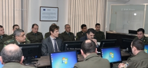 Открытие отроментированного и переоснащенного кабинета административного здания пограничных войск СНБ Армении