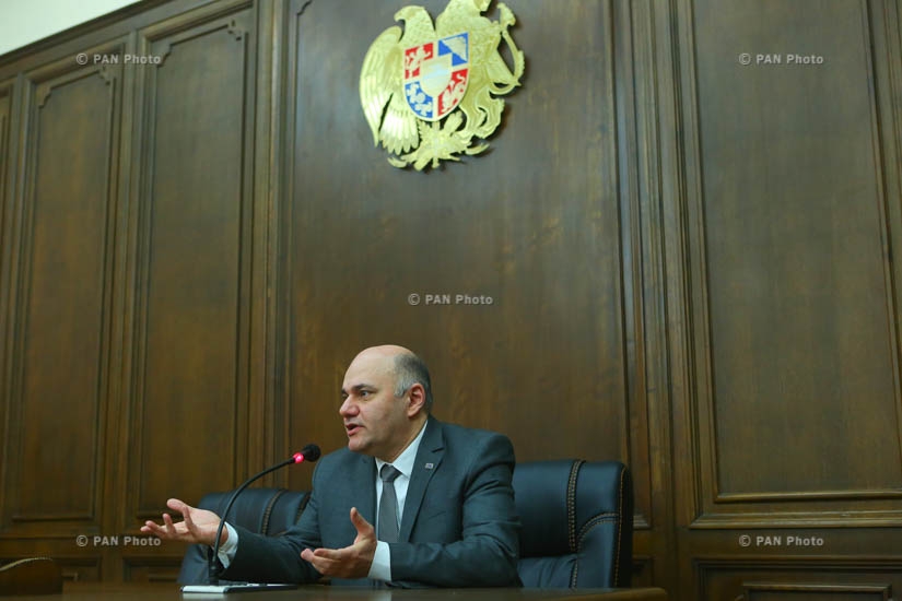 Briefing: Secretary of Rule of Law party's parliamentary faction Mher Shahgeldyan