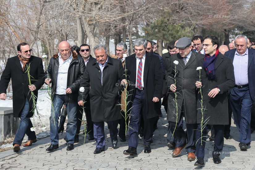 YELQ (Exit) Alliance members visit Yerablur Pantheon within the framework of the pre-election campaign