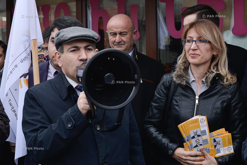 ԵԼՔ դաշինքից թիվ 1 ընտրատարածքի պատգամավորության թեկնածուների երթը Երևանում