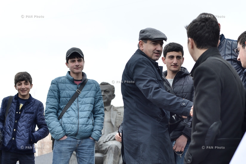 ԵԼՔ դաշինքից թիվ 1 ընտրատարածքի պատգամավորության թեկնածուների երթը Երևանում