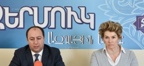 Press conference of architect Anahit Tarkhanyan and Varuzhan Gabrielyan 