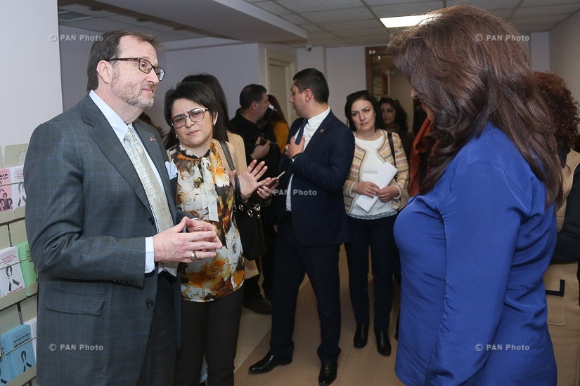 US Ambassador to Armenia Richard M. Mills and USAID Armenia Mission Director Deborah Grieser visit Armenian-American Wellness Center on the occasion of International Women's Day