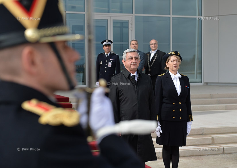 Official welcoming ceremony for Armenian president Serzh Sargsyan in France