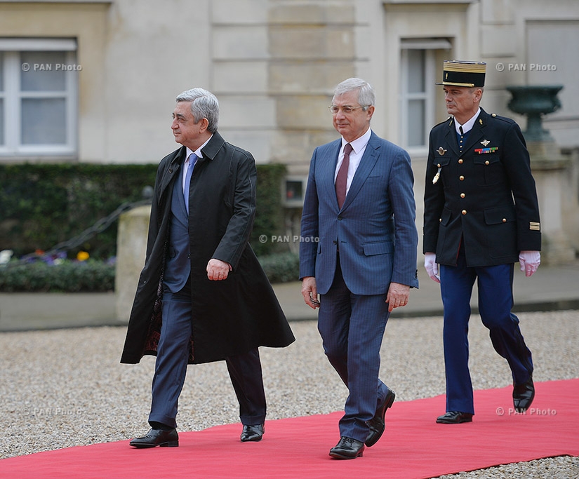 In Paris Armenian President Serzh Sargsyan met with President of National Assembly of France Claude Bartolone
