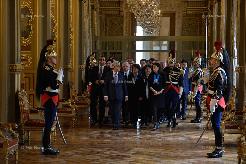 Ֆրանսիայում ՀՀ նախագահ Սերժ Սարգսյանը հանդիպել է Փարիզի քաղաքապետ Անն Իդալգոյի հետ