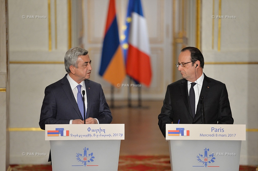 ՀՀ նախագահ Սերժ Սարգսյանի և Ֆրանսիայի նախագահ Ֆրանսուա Օլանդի հանդիպումը, և հայ-ֆրանսիական բարձր մակարդակի բանակցությունները Փարիզում
