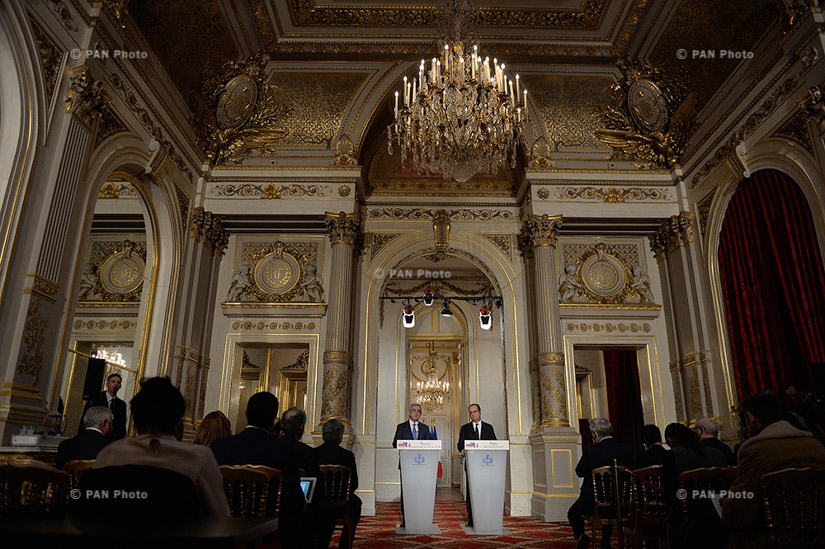 ՀՀ նախագահ Սերժ Սարգսյանի և Ֆրանսիայի նախագահ Ֆրանսուա Օլանդի հանդիպումը, և հայ-ֆրանսիական բարձր մակարդակի բանակցությունները Փարիզում