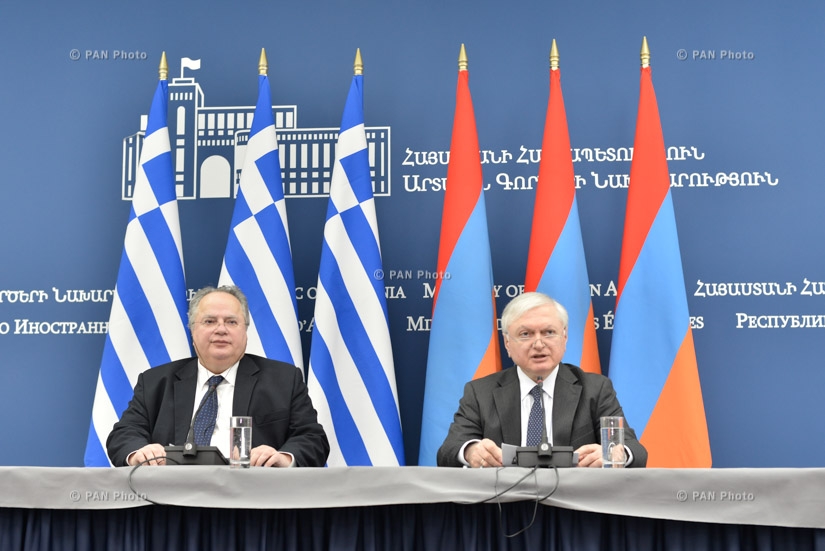 Joint press conference of Armenian Foreign Minister Edward Nalbandian and Greek Foreign Minister Nikos Kotzias