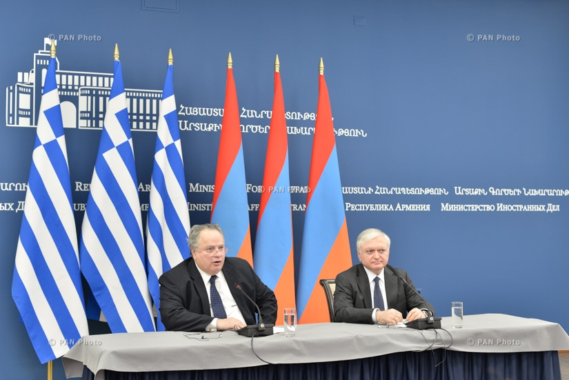 Joint press conference of Armenian Foreign Minister Edward Nalbandian and Greek Foreign Minister Nikos Kotzias