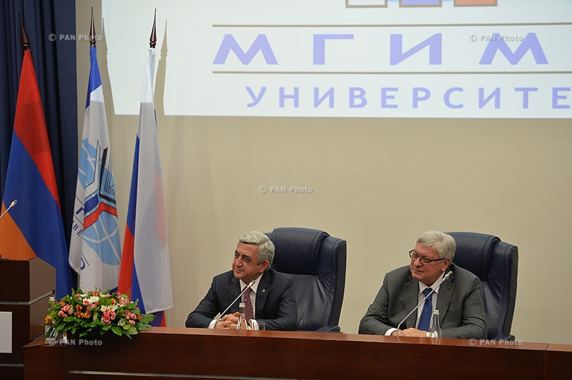 Президент Армении Серж Саргсян посетил Московский Государственный институт международных отношений