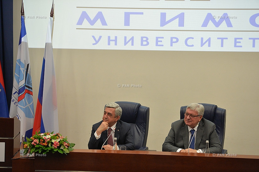 Armenian President Serzh Sargsyan visits Moscow State Institute of International Relations