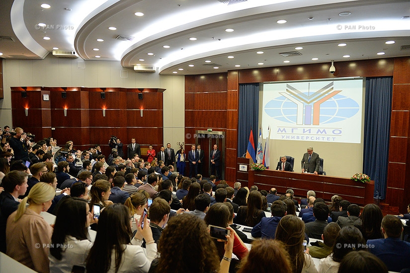Президент Армении Серж Саргсян посетил Московский Государственный институт международных отношений