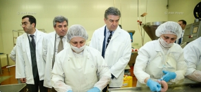 Премьер-министр Армении Карен Карапетян посетил предприятие по переработке мясных продуктов «Натфуд»